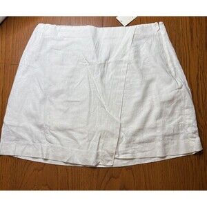 NWT Women's A New Day Linen Blend Skort- White Size 14